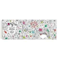 Andrea Pippins Flowers In Your Hair Color-In 1000 Piece Panoramic Puzzle