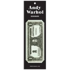Andy Warhol Dollar Bill Shaped Bookmark
