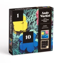 Andy Warhol Flowers 2-in-1 Sliding Wood Puzzle
