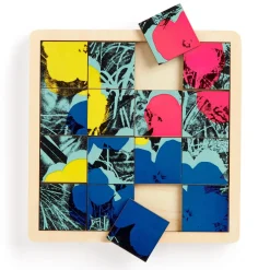 Andy Warhol Flowers 2-in-1 Sliding Wood Puzzle