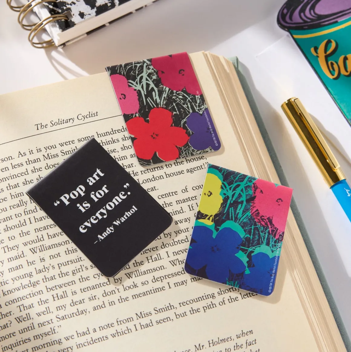 Andy Warhol Flowers Magnetic Bookmarks