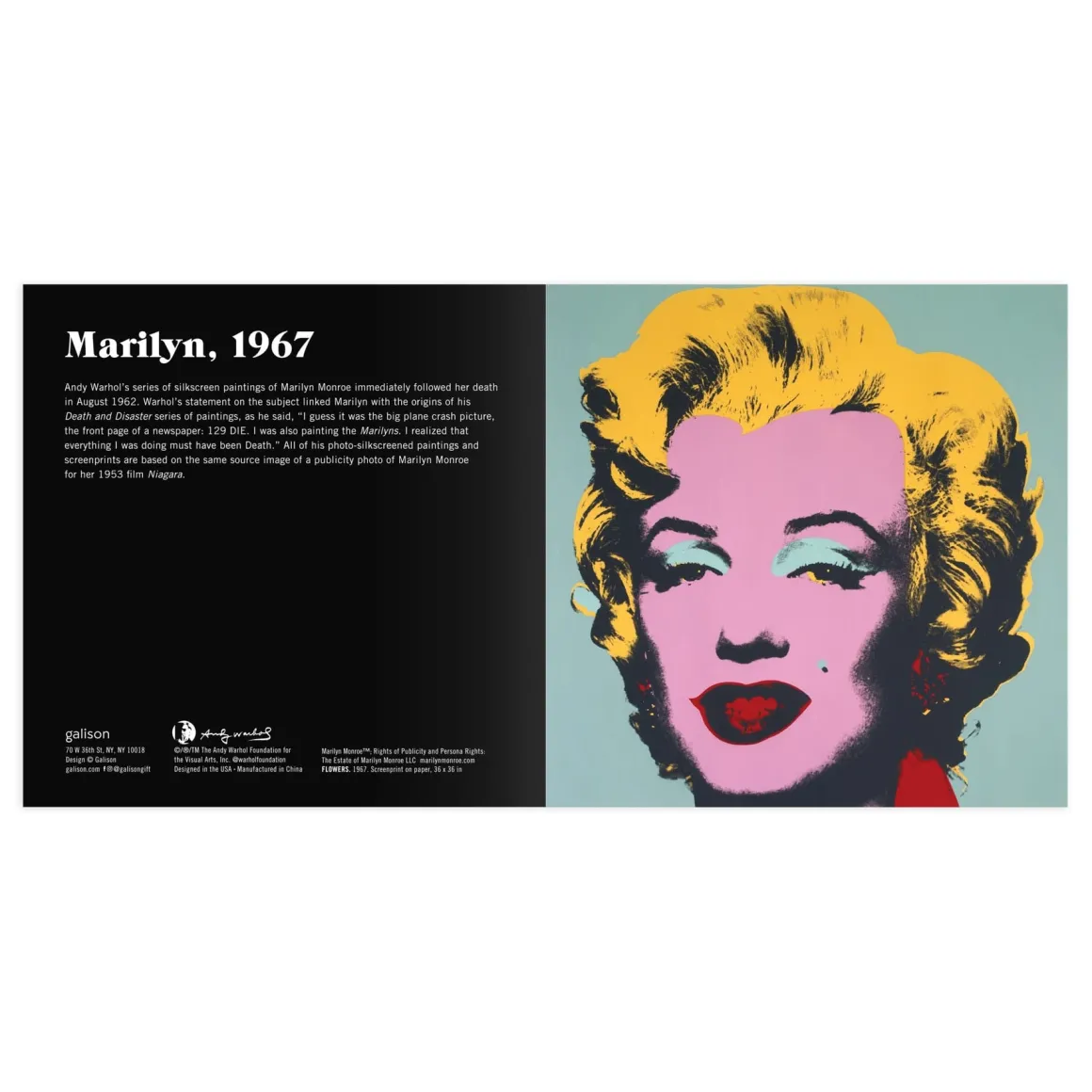 Andy Warhol Marilyn 2-in-1 Sliding Wood Puzzle