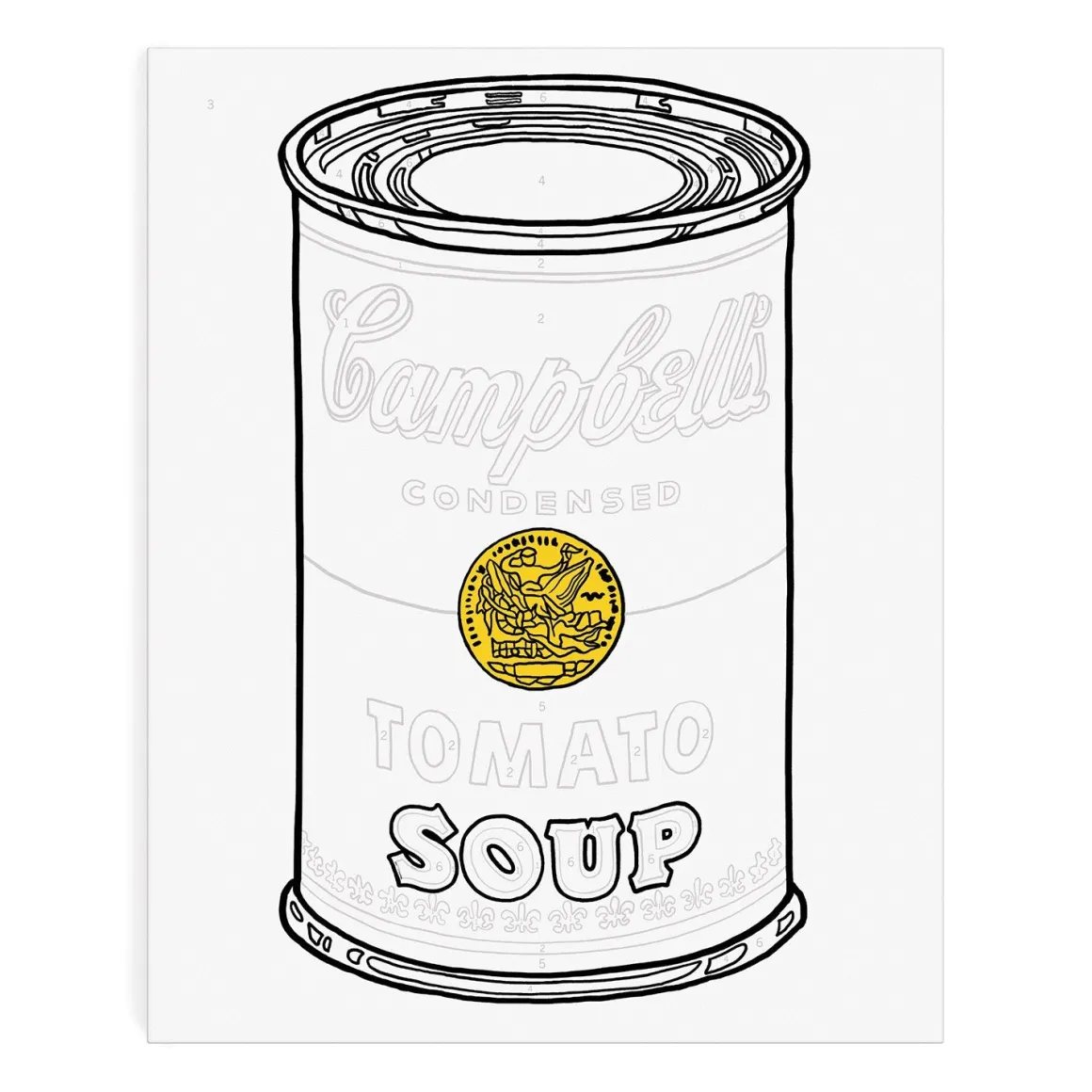 Andy Warhol Soup Can Paint By Number Kit