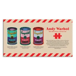 Andy Warhol Soup Cans Set of 3 Shaped Puzzles in Tins