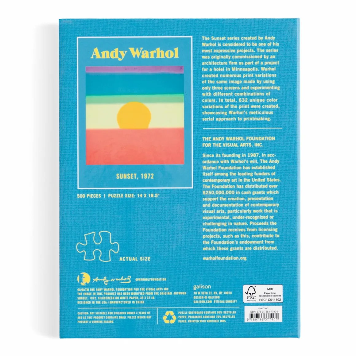 Andy Warhol Sunset 500 Piece Book Puzzle