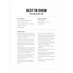 Best In Show 11 x 14 Paint By Number Kit