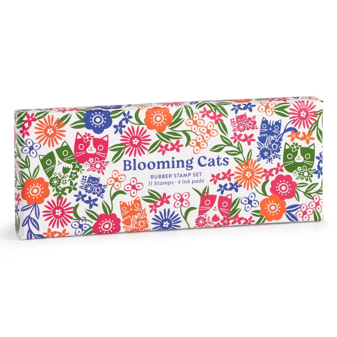Blooming Cats Rubber Stamp Set