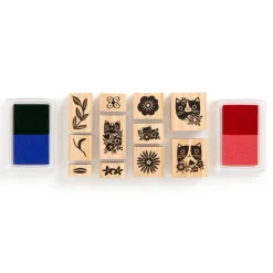 Blooming Cats Rubber Stamp Set