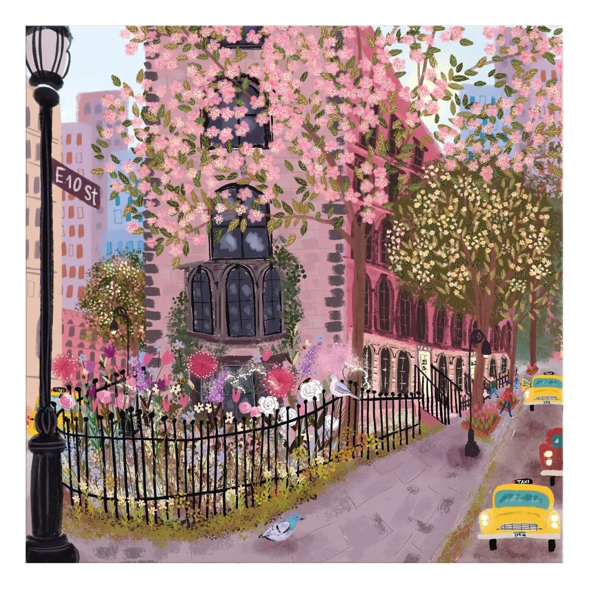 Blooming Streets 500 Piece Jigsaw Puzzle