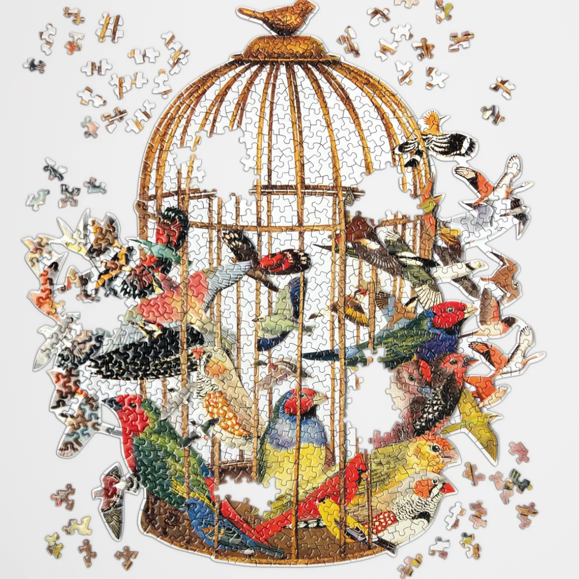 Bouquet of Birds 750 Piece Shaped Jigsaw Puzzle