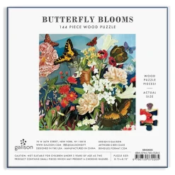 Butterfly Blooms 144 Piece Wood Jigsaw Puzzle