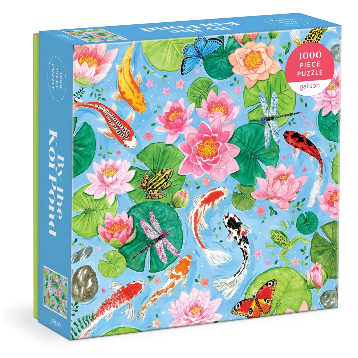 By The Koi Pond 1000 Piece Puzzle in Square Box