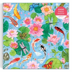 By The Koi Pond 1000 Piece Puzzle in Square Box