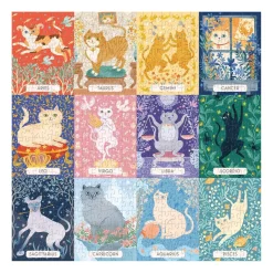 Cat Zodiac 500 Piece Jigsaw Puzzle