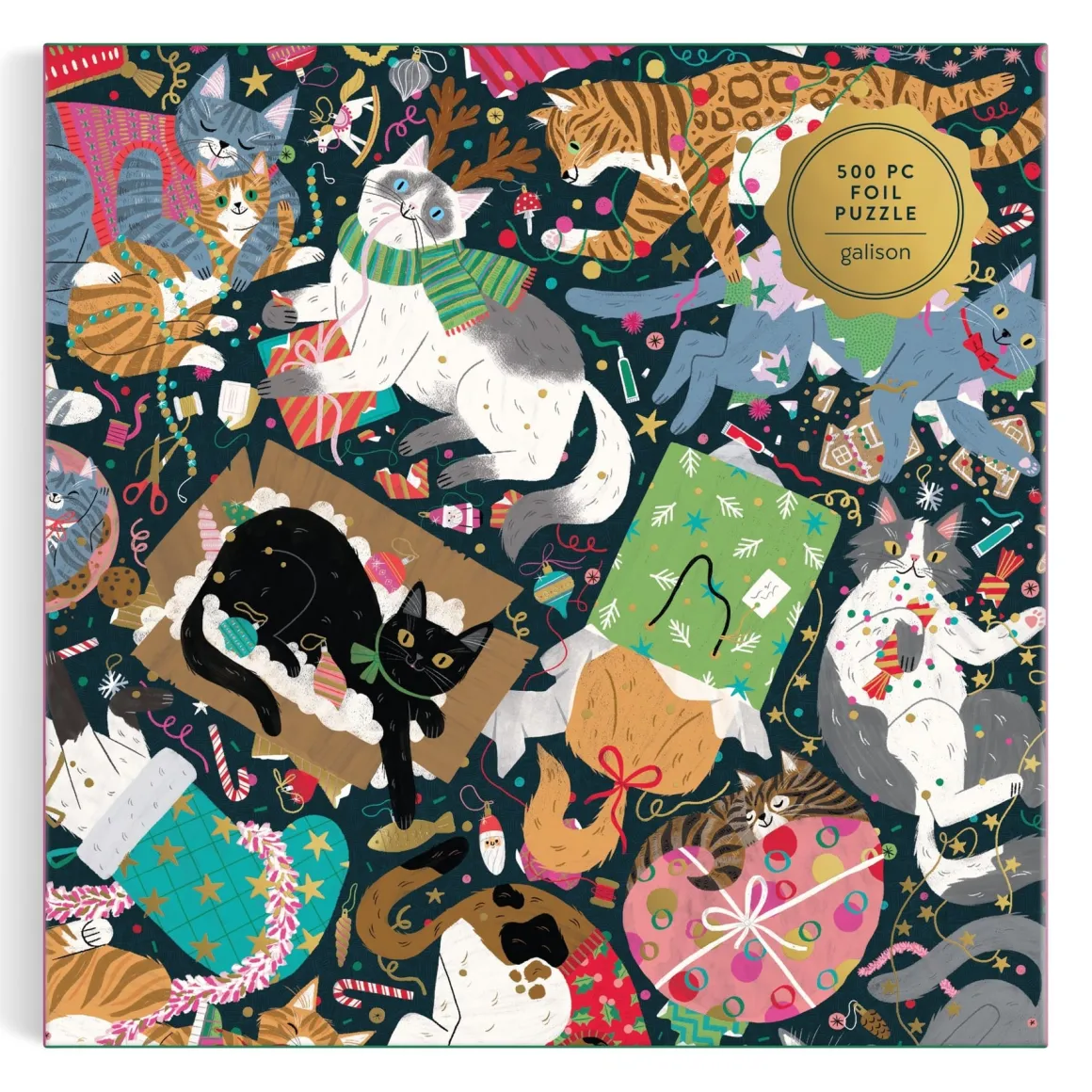Catmas Chaos 500 Piece Foil Puzzle