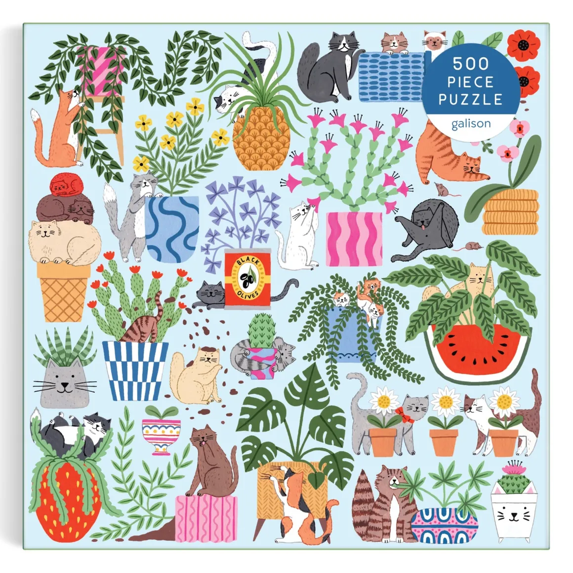 Cats in the Houseplants 500 Piece Puzzle