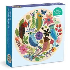 Circle of Avian Friends 1000 Piece Round Puzzle