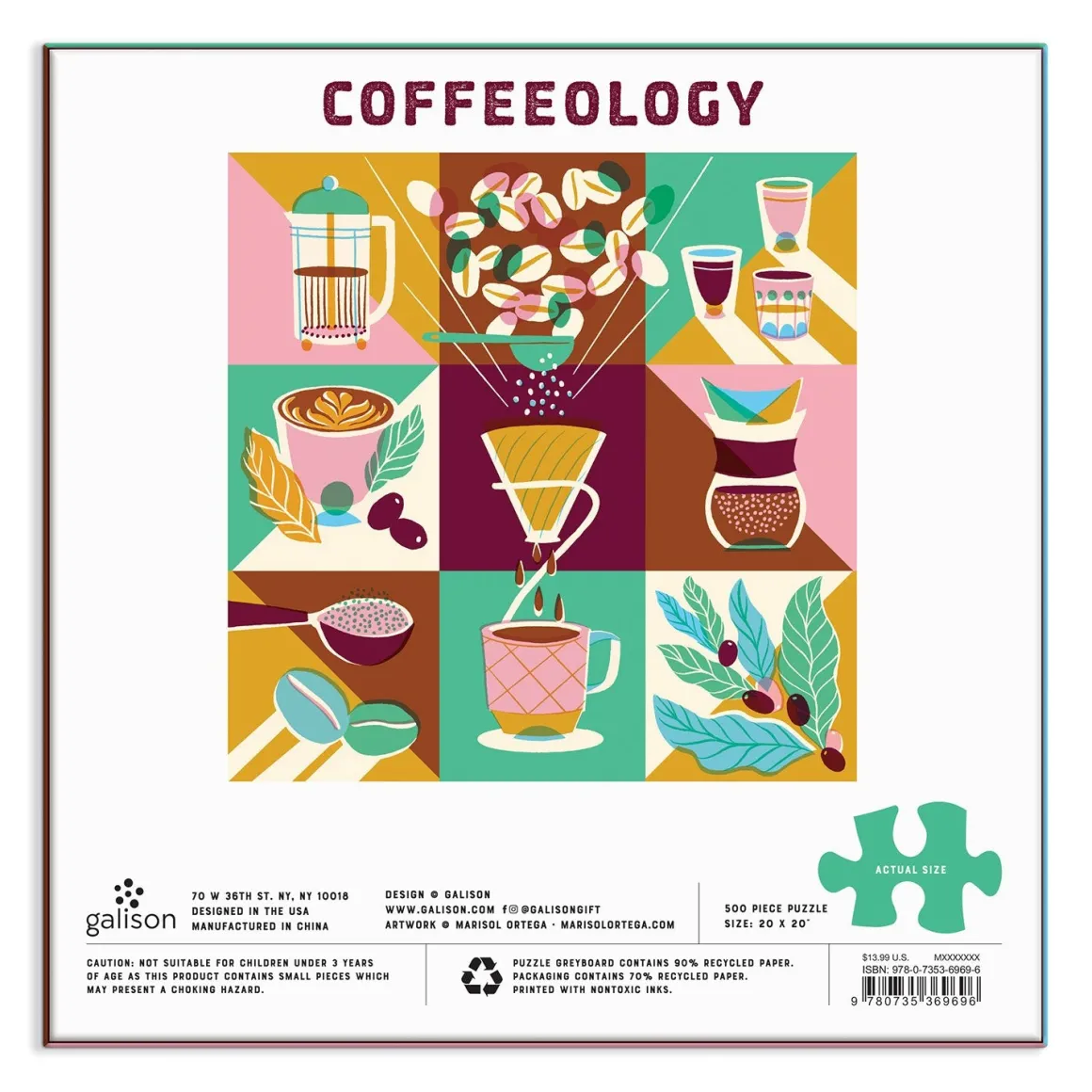 Coffeeology 500 Piece Jigsaw Puzzle