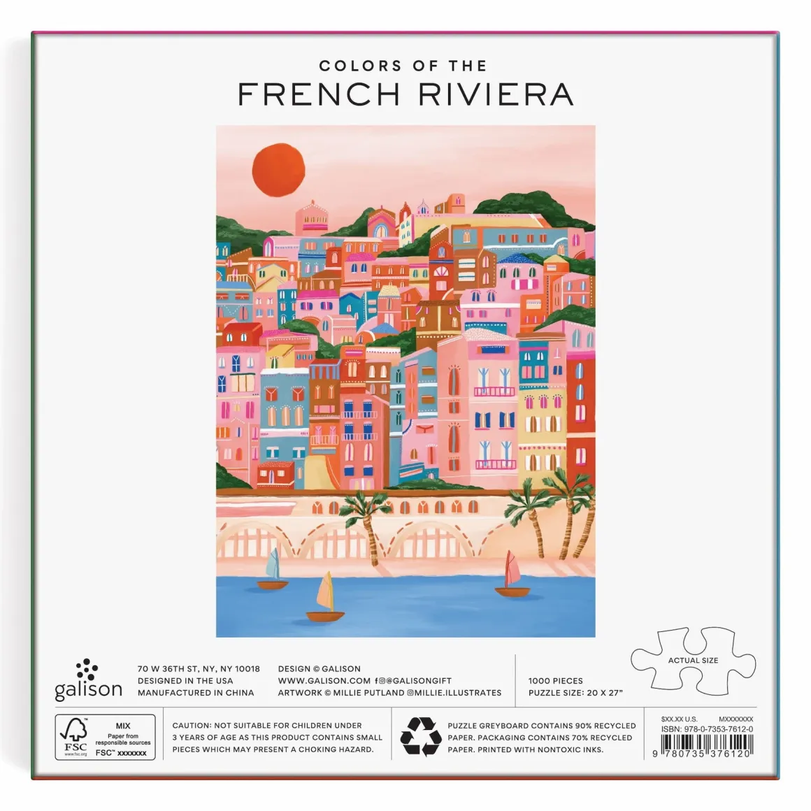 Colors Of The French Riviera 1000 Piece Puzzle in Square Box