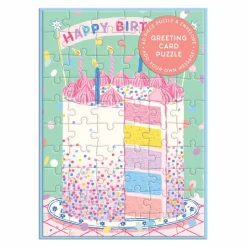 Confetti Birthday Cake Greeting Card Puzzle