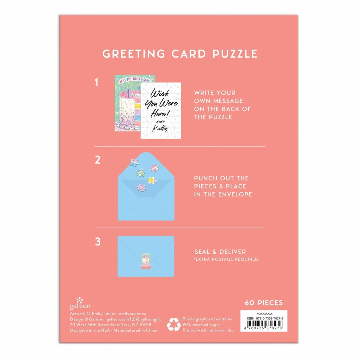 Confetti Birthday Cake Greeting Card Puzzle