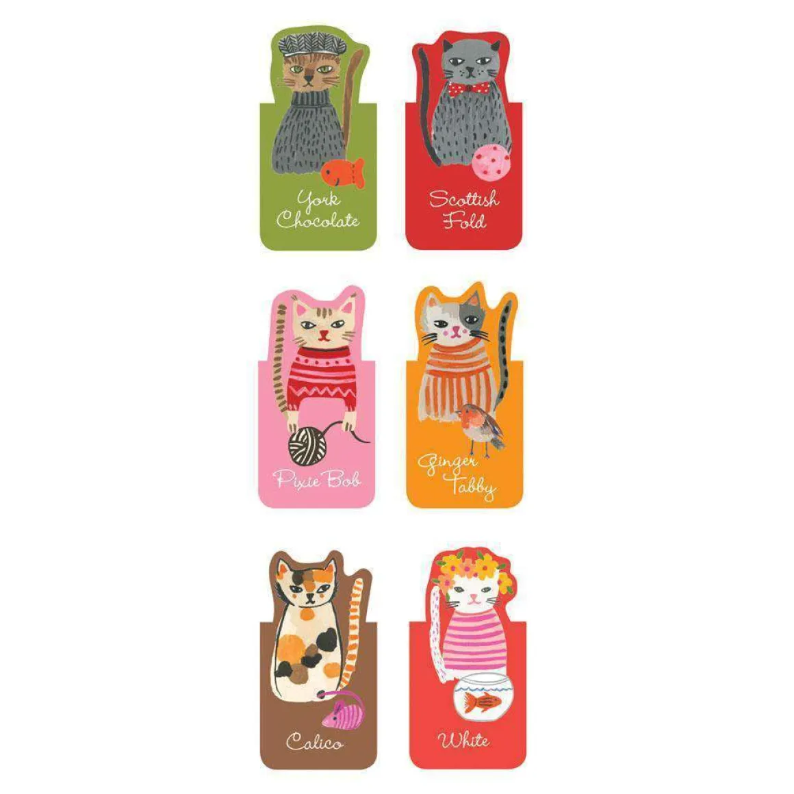 Cool Cats Magnetic Bookmarks