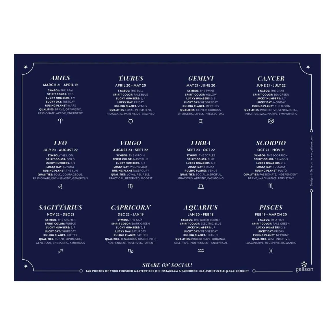 Cosmos Astrology 1000 Piece Foil Jigsaw Puzzle