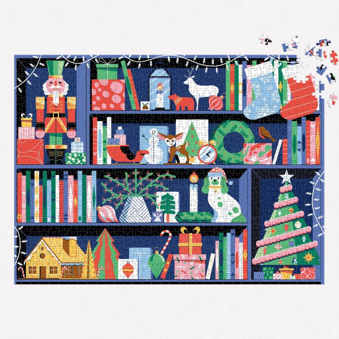 Deck the Shelves 1000 Piece Puzzle in a Square Box