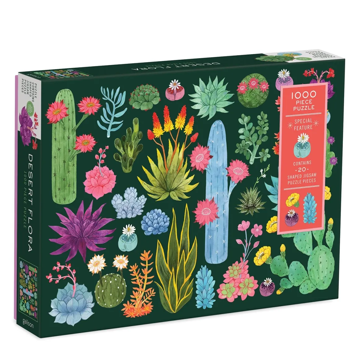 Desert Flora 1000 Piece Jigsaw Puzzle with Shaped Pieces