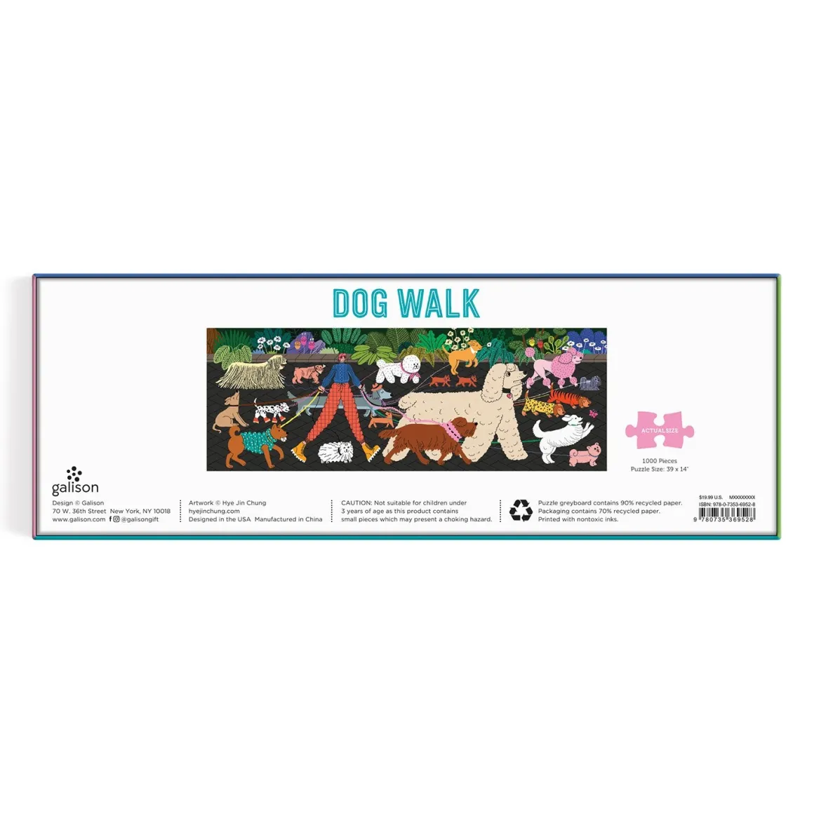Dog Walk 1000 Piece Panoramic Jigsaw Puzzle