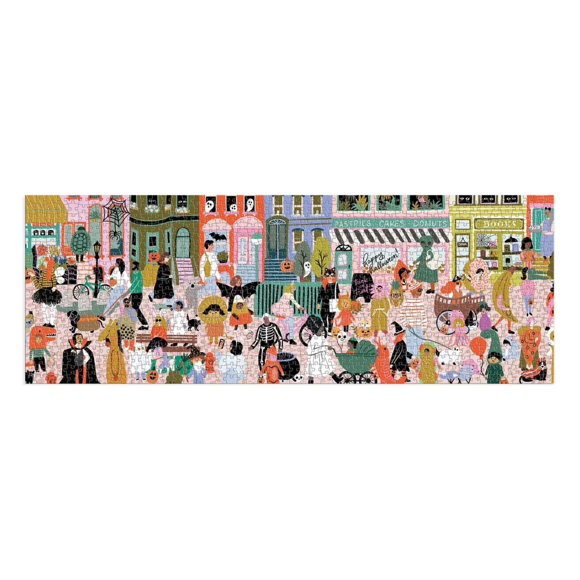 Fall Halloween Parade 1000 Piece Panoramic Puzzle