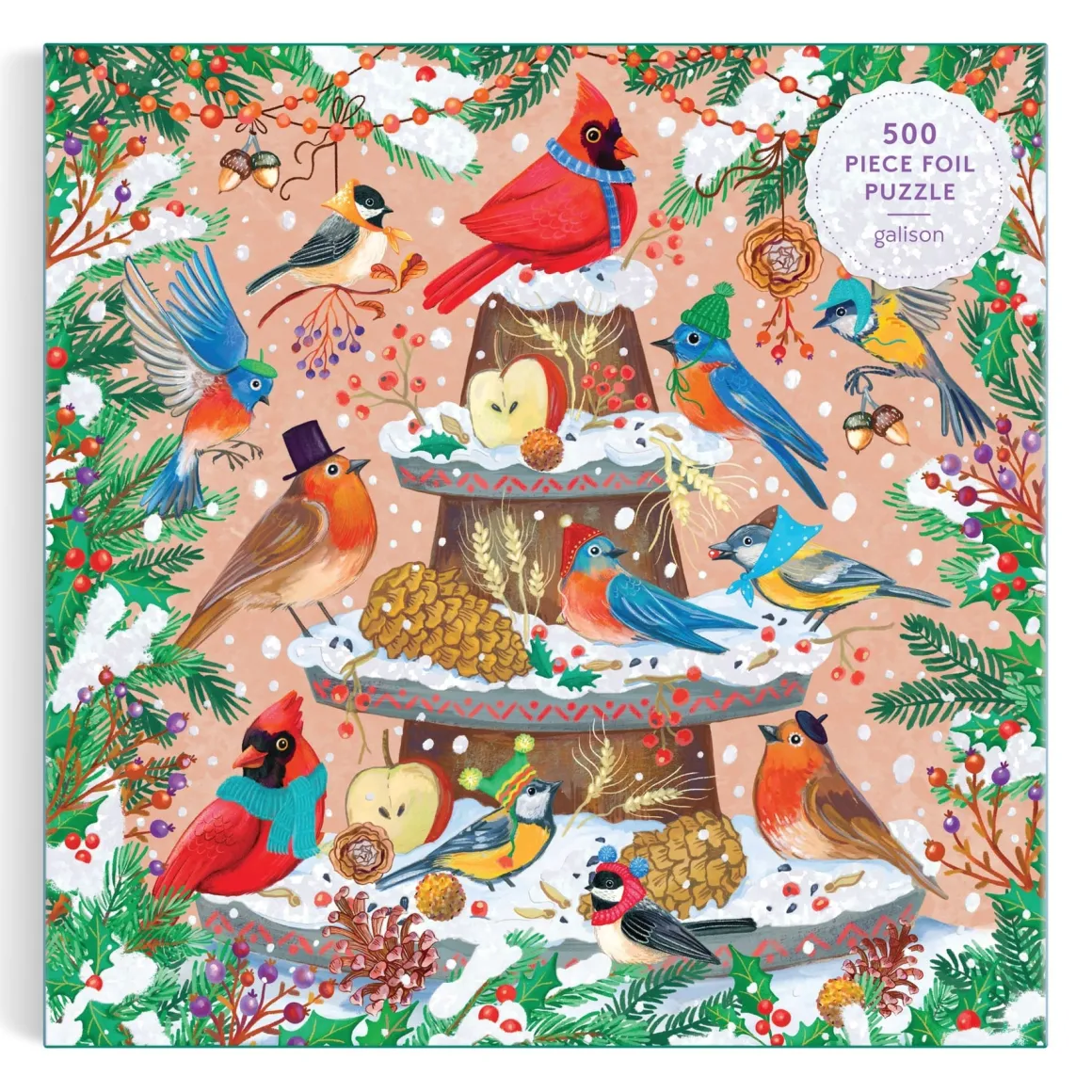 Festive Feathers 500 Piece Foil Puzzle