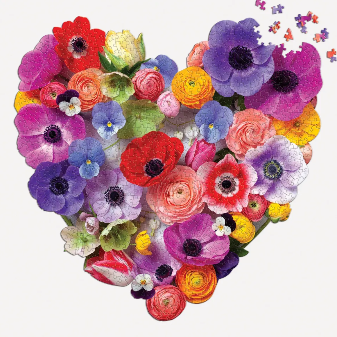 Flora Heart 750 Piece Shaped Puzzle