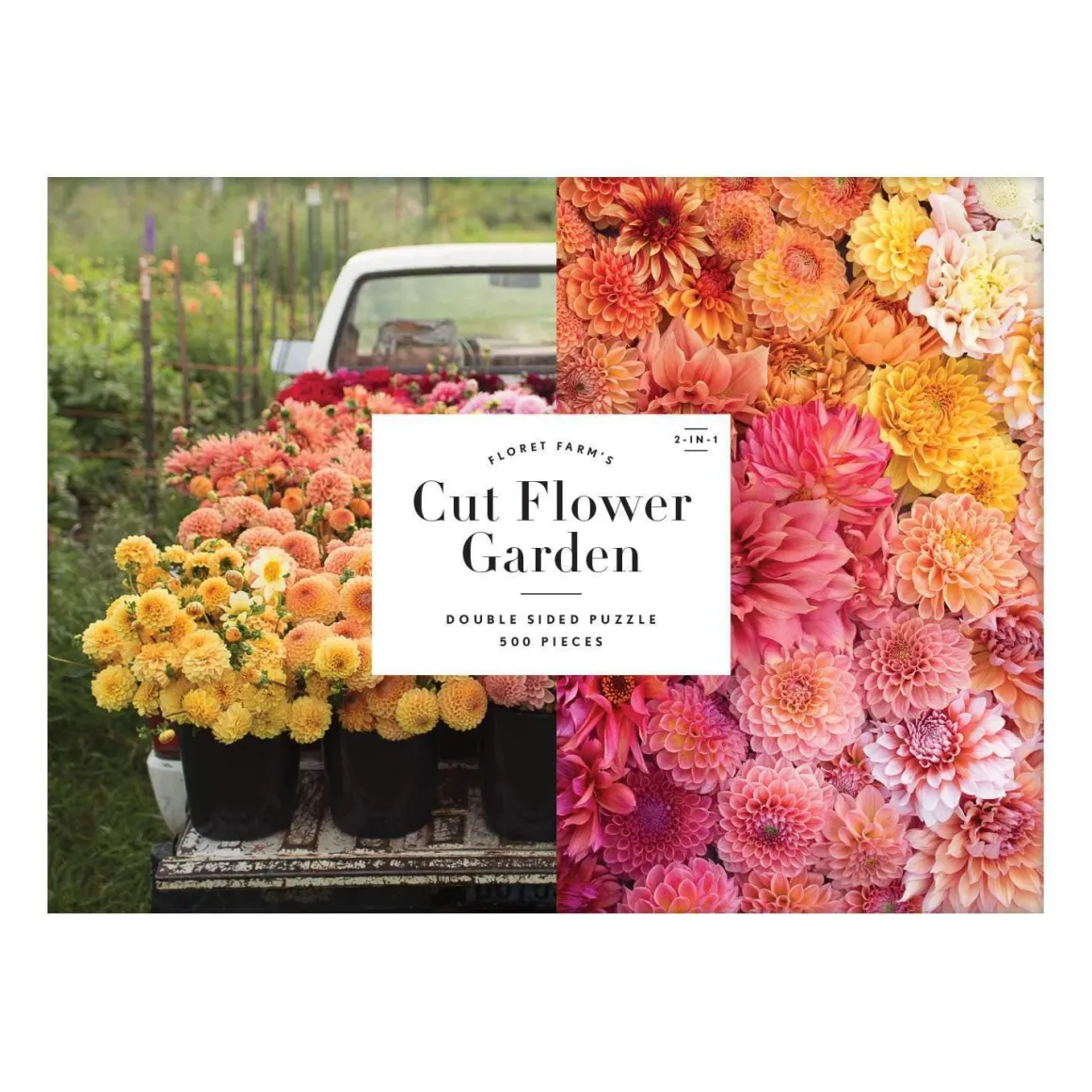 Floret Farm's Cut Flower Garden Double-Sided 500 Piece Jigsaw Puzzle