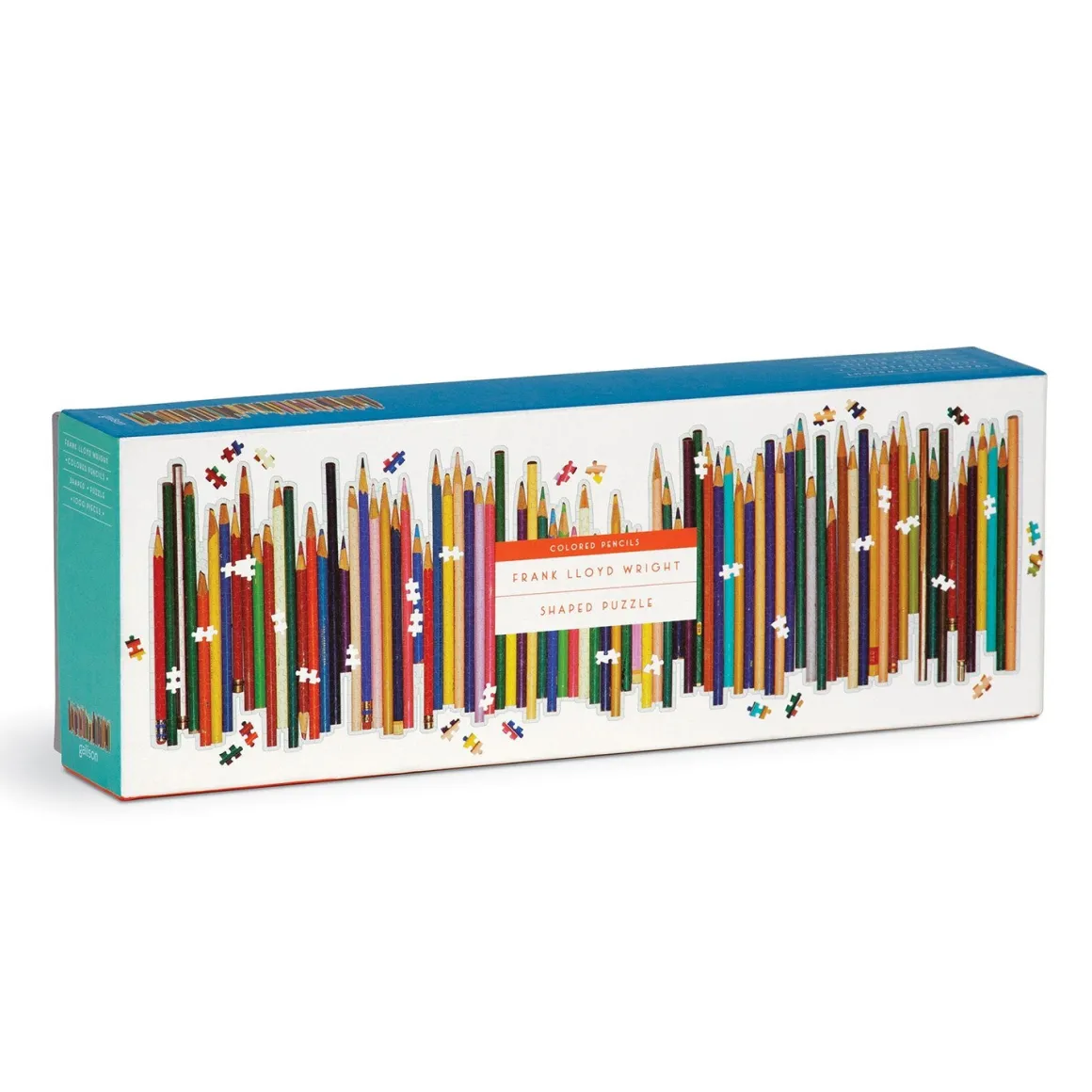 Frank Lloyd Wright Colored Pencils Shaped 1000 Piece Panoramic Jigsaw Puzzle