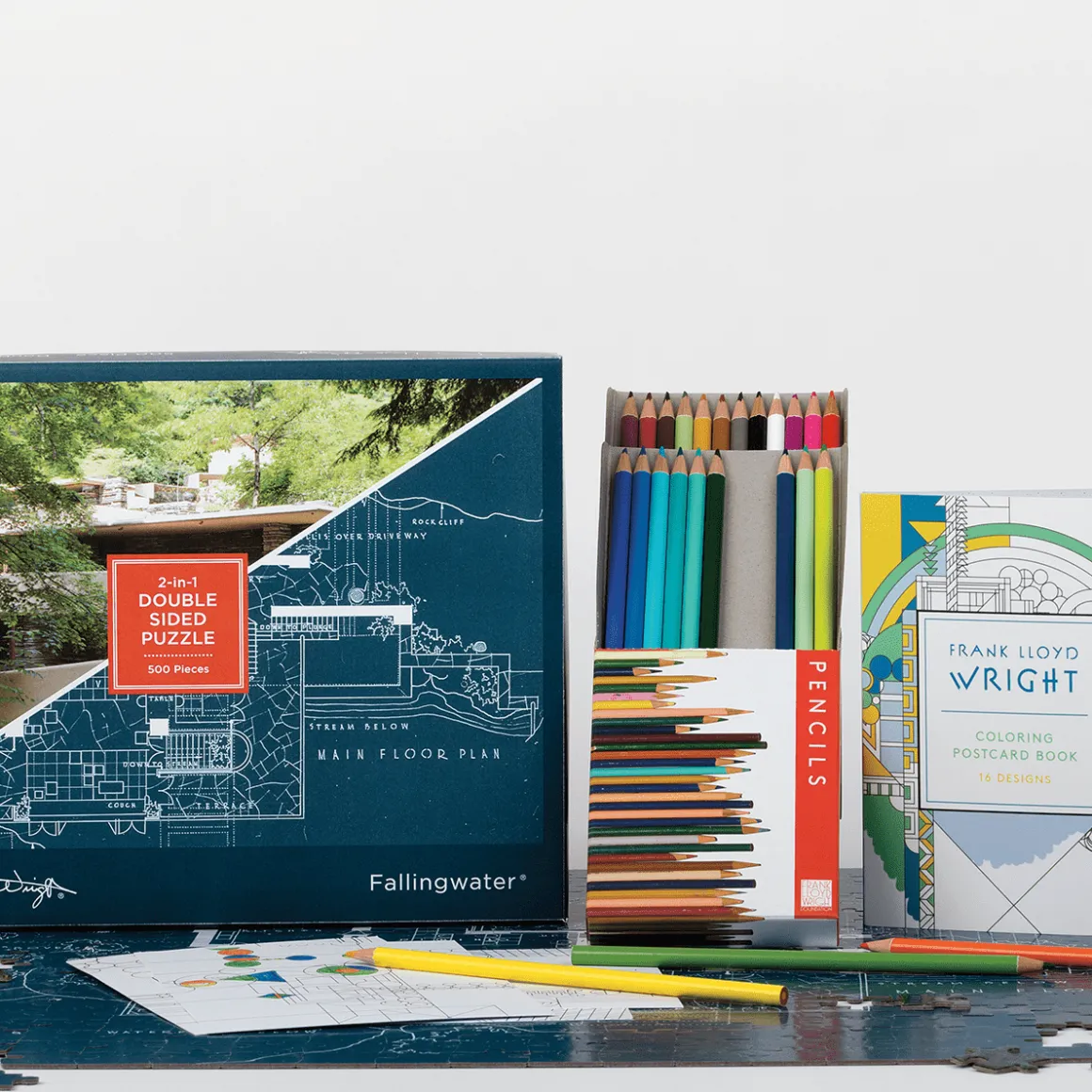 Frank Lloyd Wright Fallingwater Double-Sided 500 Piece Jigsaw Puzzle