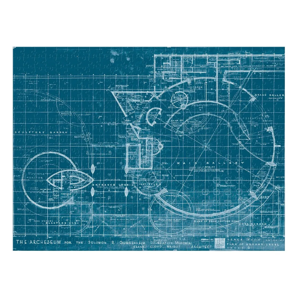 Frank Lloyd Wright Guggenheim Double-Sided 500 Piece Jigsaw Puzzle