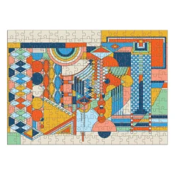 Frank Lloyd Wright Imperial Hotel Stone Wall Mural 250 Piece Wood Puzzle