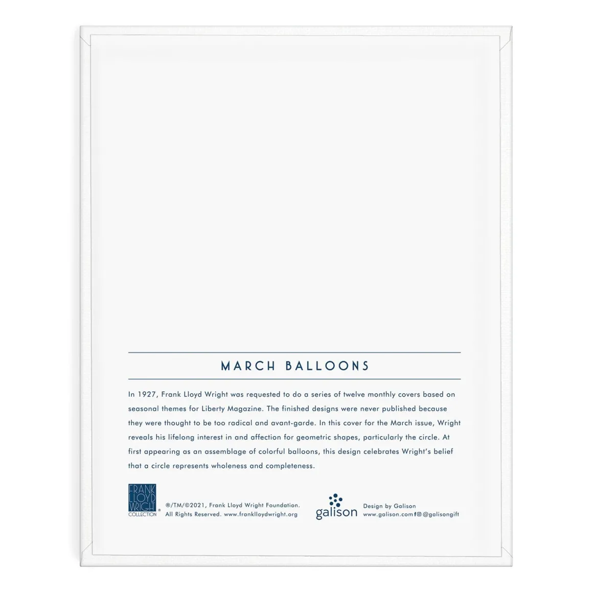 Frank Lloyd Wright March Balloons Paint By Number Kit