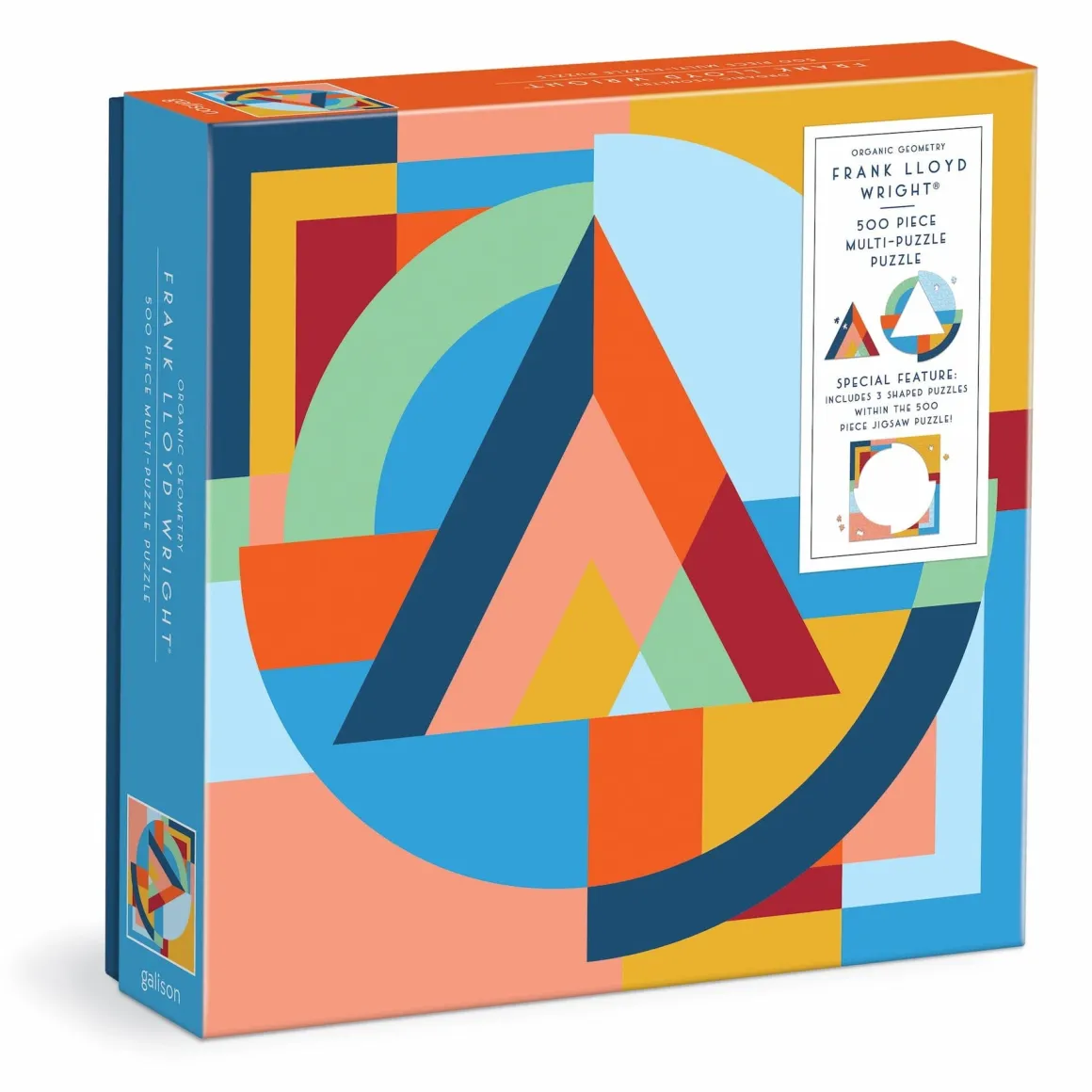 Frank Lloyd Wright Organic Geometry 500 Piece Multi-Puzzle Puzzle