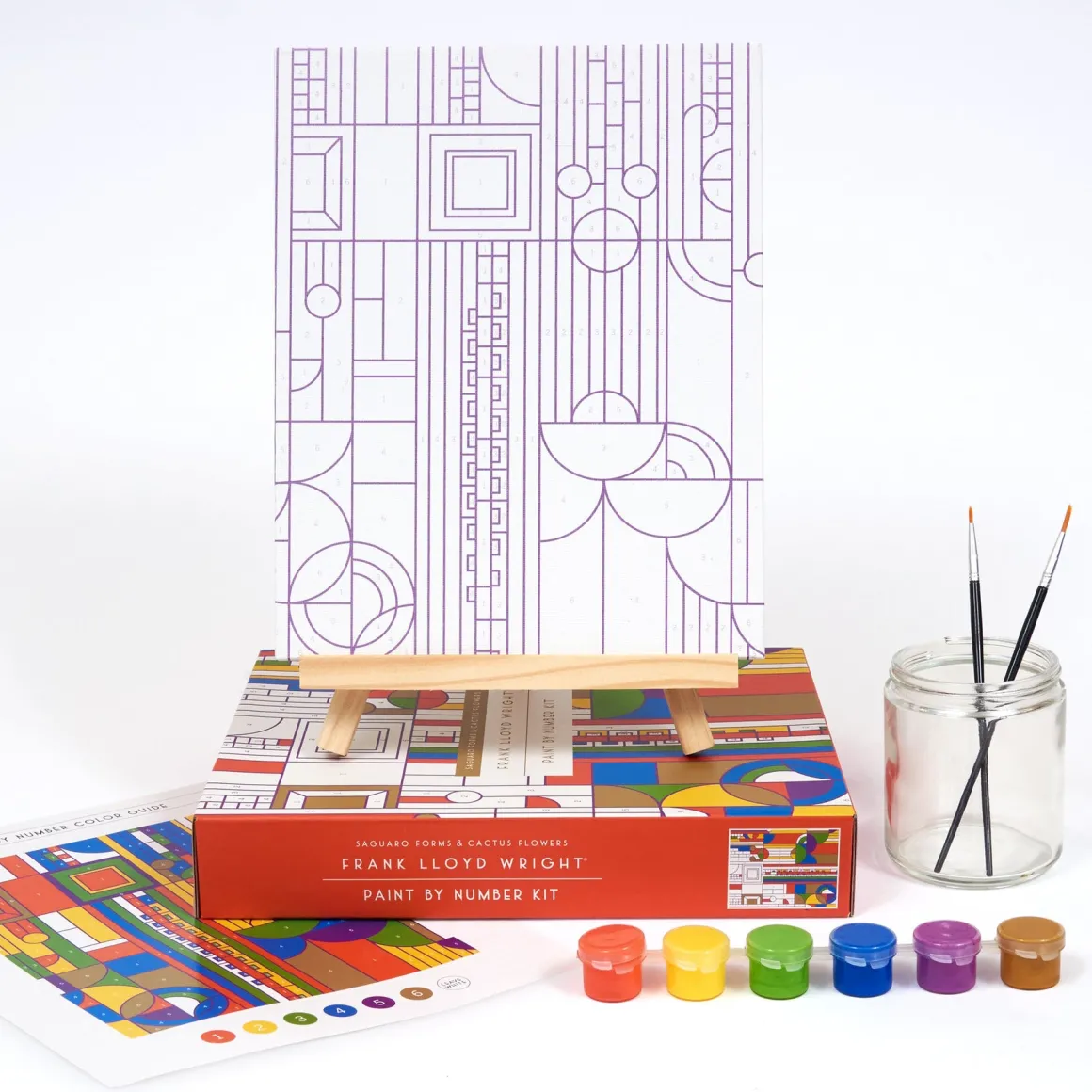 Frank Lloyd Wright Saguaro Cactus and Forms Paint By Number Kit