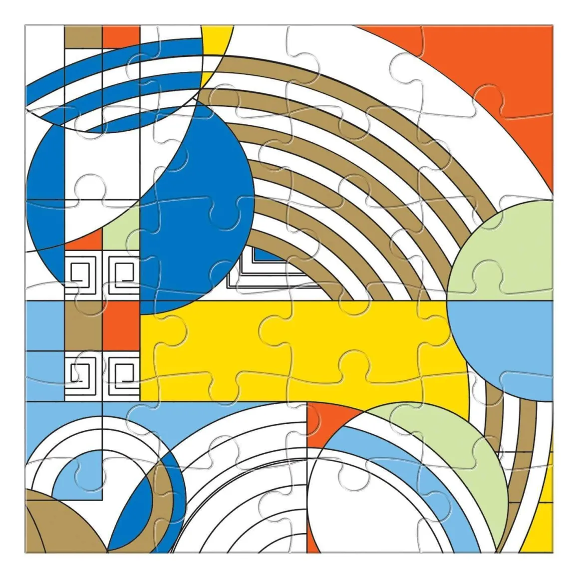 Frank Lloyd Wright Wooden Jigsaw Puzzle Set