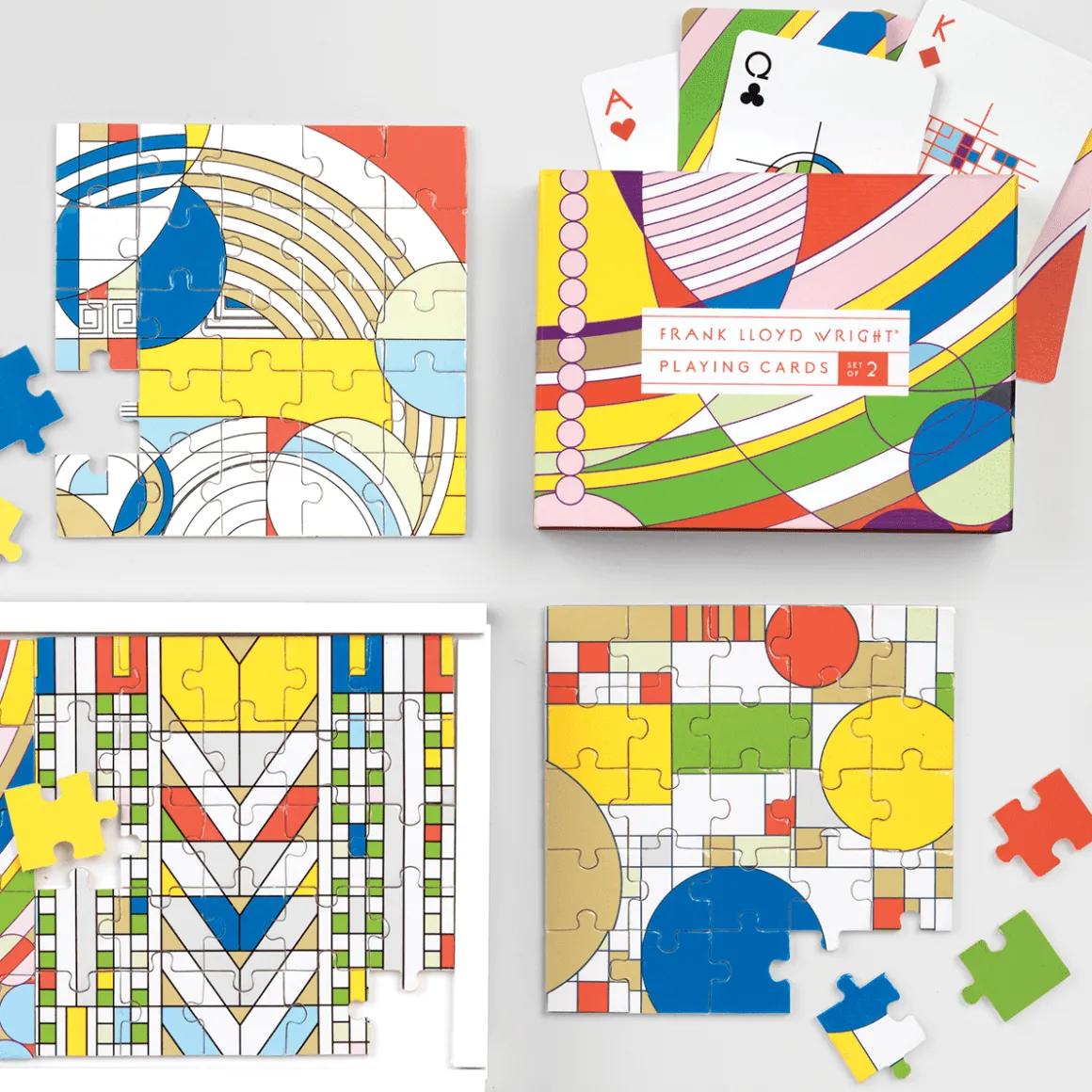 Frank Lloyd Wright Wooden Jigsaw Puzzle Set