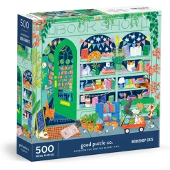 Good Puzzle Co. Bookshop Cats 500pc Puzzle
