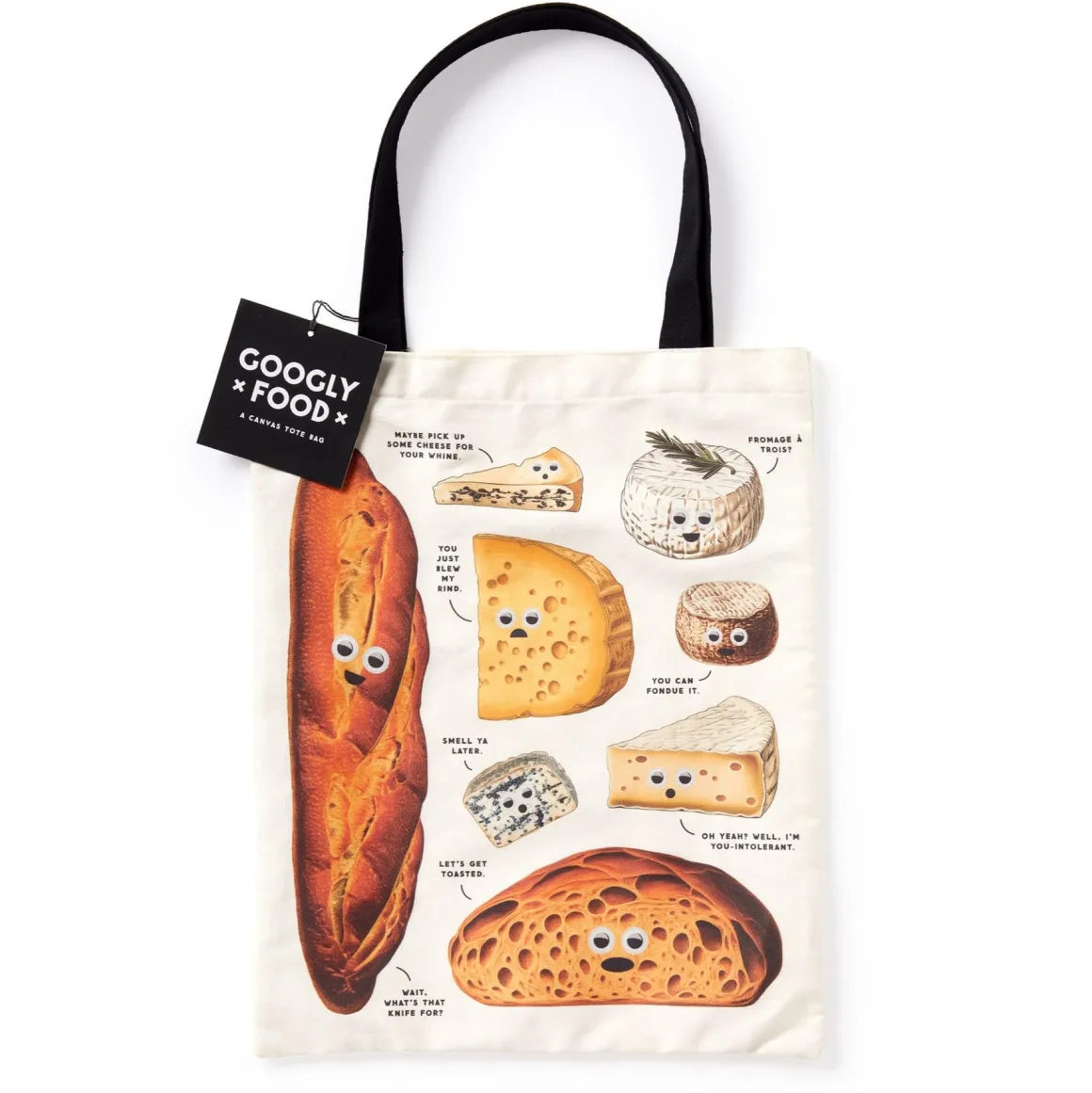 Googly Food Canvas Tote