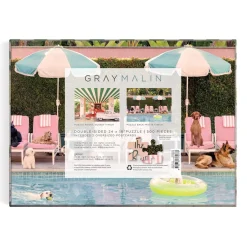 Gray Malin The Dogs at the Beverly Hills Hotel 500 Piece Double-Sided Puzzle