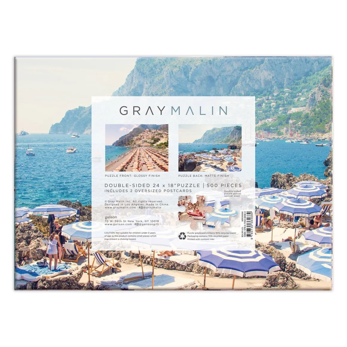 Gray Malin The Italy Double-Sided 500 Piece Jigsaw Puzzle
