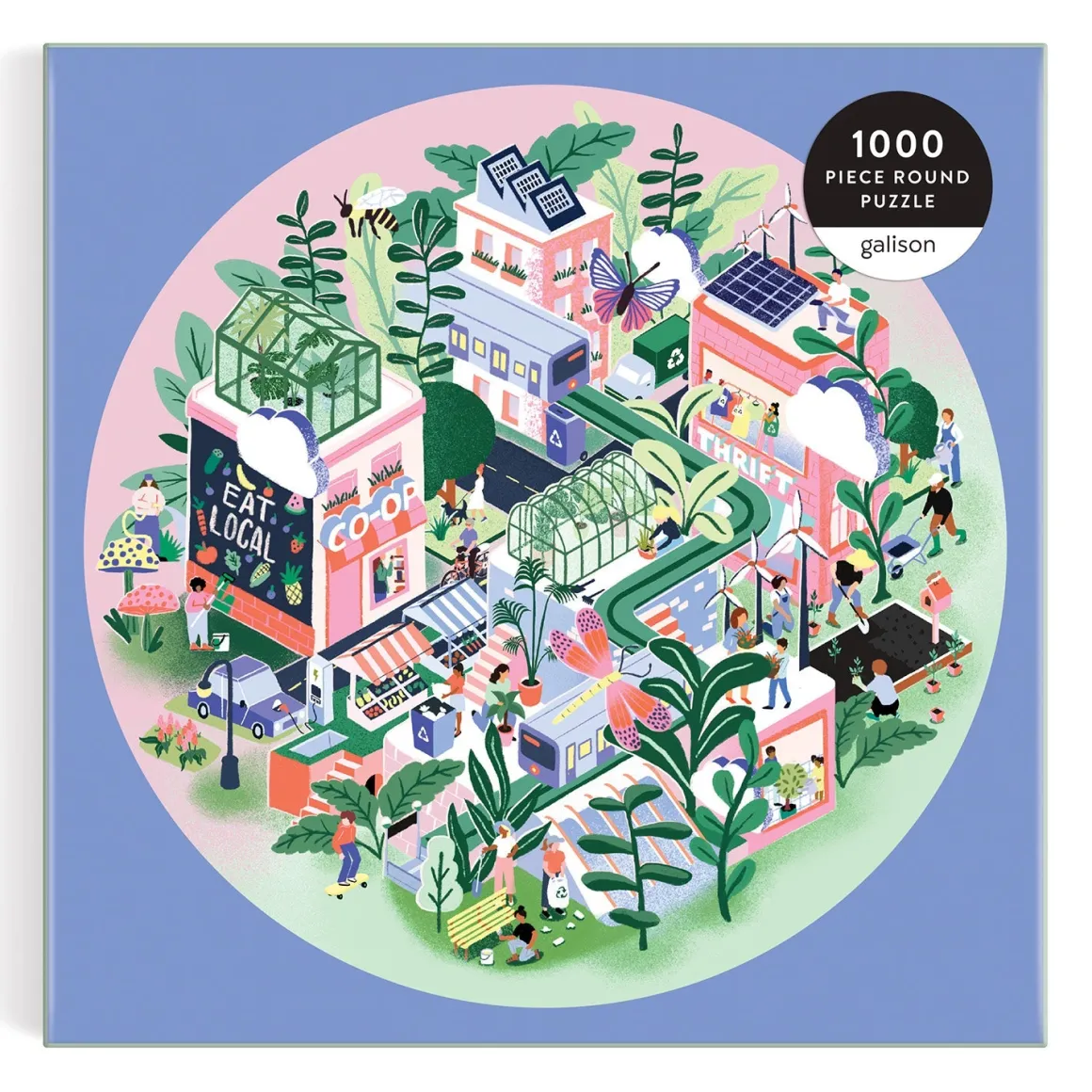 Green City 1000 Piece Round Puzzle