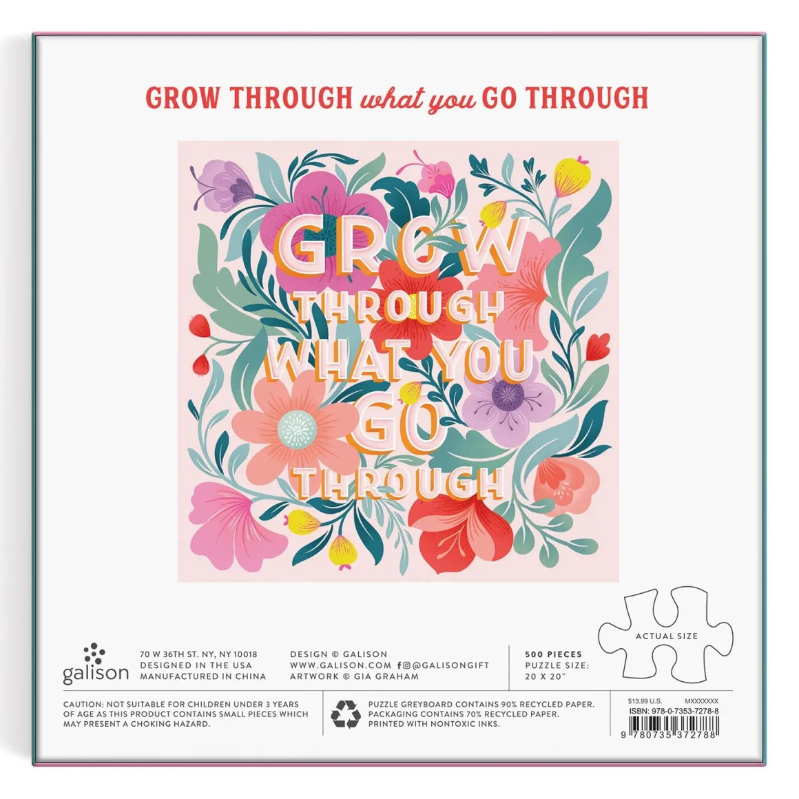 Grow Through What You Go Through 500 Piece Puzzle