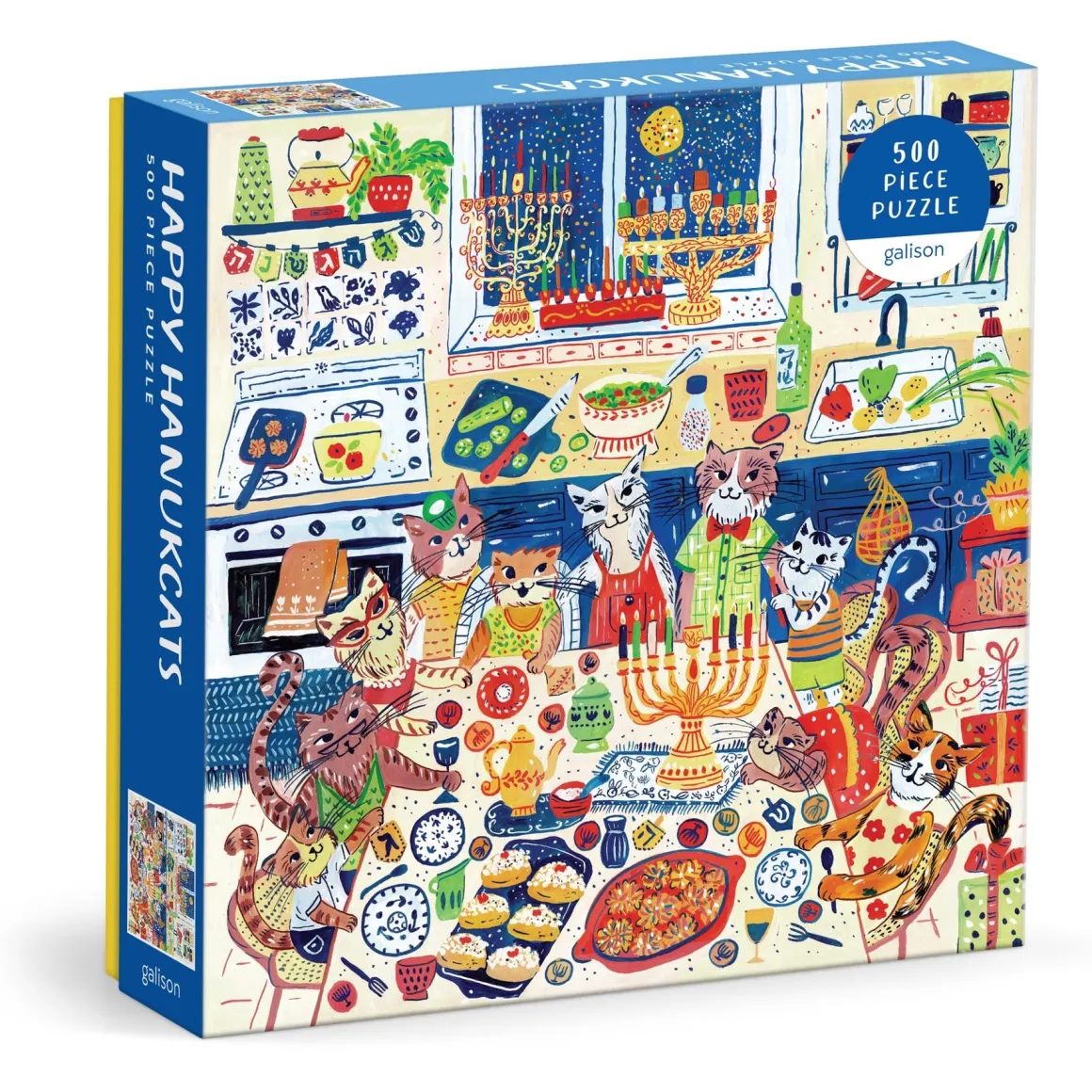 Happy Hanukcats 500 Piece Puzzle